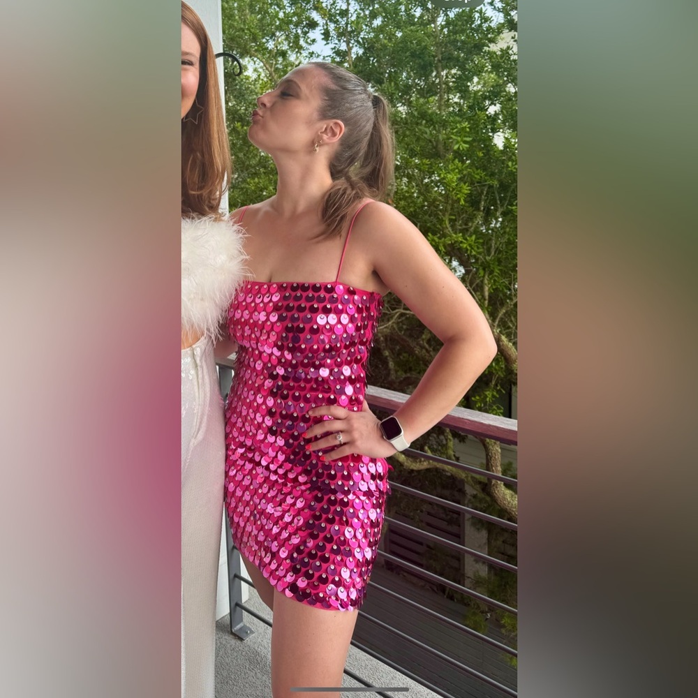 Hello Molly Runaway Cortez Mini Dress Pink